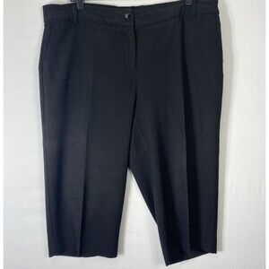 East 5th Woman Pants Size 16W Black Slacks Capri Cropped Work Business